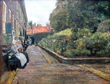 Max Liebermann Painting - Stevenstift en Leiden 1889 Max Liebermann Impresionismo alemán